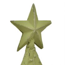 Prodotto Albero di Natale in metallo e stelle in legno verde argento H46,5 cm