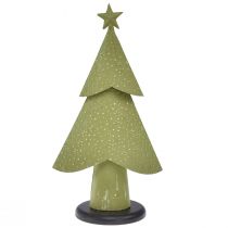 Prodotto Albero di Natale in metallo e stelle in legno verde argento H46,5 cm