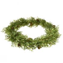 Prodotto Corona di abete artificiale con pigne, decorazione natalizia, corona per porta, Ø36cm, verde