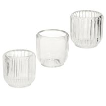 Prodotto Portacandele portacandele in vetro trasparente Ø8cm H8cm 6 pz