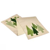 Prodotto Runner da tavolo natalizio abeti verde 140x41,5cm