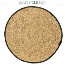 Prodotto Tovaglietta da tavola in erba di giunco, rotonda, Ø35 cm, 4 pezzi