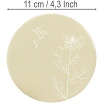 Prodotto Sottobicchieri da tavolo Spring Bird Marrone Bianco Ø11cm 6 pz
