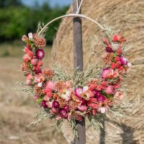 Prodotto Bouquet di fiori secchi bouquet di fiori di campo rosa H50cm 140g