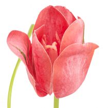 Prodotto Tulipano fiore artificiale rosso, fiore primaverile artificiale arancione H67cm