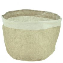 Prodotto Fioriera Cestino in Tessuto di Juta Naturale Utensilo Ø26cm H21cm 3pz