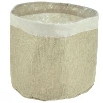 Prodotto Fioriera Cestino in Tessuto di Juta Naturale Utensilo Ø28cm H25cm 3pz