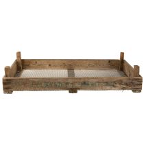 Prodotto Scatola vintage in legno con rete metallica, stile rustico, scolapasta per cipolle, decorativa, 75×50×14 cm
