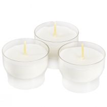 Prodotto Candele votive bianche con ciotola Ø4,3cm 25 pz