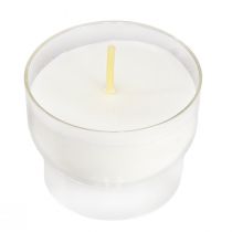 Prodotto Candele votive bianche con ciotola Ø4,3cm 25 pz
