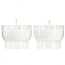 Prodotto Candele votive bianche con ciotola Ø4,3cm 25 pz