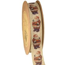 Prodotto Nastro natalizio rustico Babbo Natale 25mm 15m