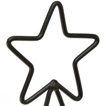 Prodotto Albero di Natale in metallo con stella e vassoio - 25x18x66 cm - Moderna decorazione natalizia
