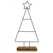 Prodotto Albero di Natale in metallo con stella e vassoio - 25x18x66 cm - Moderna decorazione natalizia