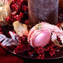 Prodotto Ciondolo a forma di macaron per l'albero di Natale, 6 cm