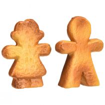 Prodotto Decorazione natalizia in ceramica, set da 6 omini e omini di pan di zenzero, 7 cm