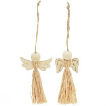 Prodotto Angelo di Natale Decorazione per albero di Natale angelo in rafia 11 cm 12 pz