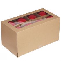 Prodotto Palline di Natale, vetro rosso lucido, decorazioni per l'albero, Ø7,5cm, 12 pezzi