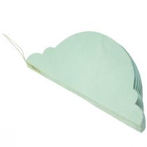 Prodotto Palla di Natale in carta cipolla turchese FSC Ø15cm H20cm