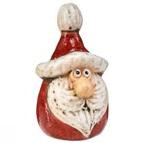 Prodotto Simpatica figura di Babbo Natale in ceramica, rossa e bianca, 10 cm - perfetta decorazione natalizia - 4 pezzi