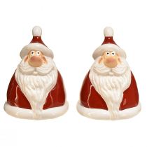 Prodotto Figura di Babbo Natale in rosso 13 cm - decorazione natalizia ideale per un'atmosfera festosa - 2 pezzi