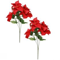Prodotto Stella di Natale Stella di Natale Rossa Artificiale L55cm 2pz