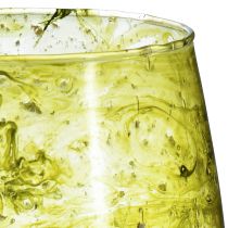 Prodotto Lanterna in vetro decorazione vintage giallo verde Ø12cm H12,5cm