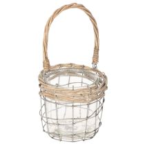 Prodotto Lanterna sospesa, vetro, metallo, salice, Ø14,5 cm, 2 pezzi