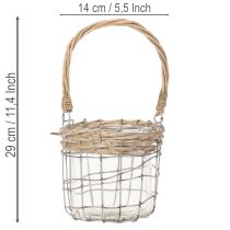 Prodotto Lanterna sospesa, vetro, metallo, salice, Ø14,5 cm, 2 pezzi