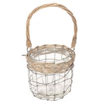 Prodotto Lanterna sospesa, vetro, metallo, salice, Ø14,5 cm, 2 pezzi