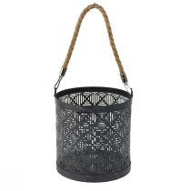 Prodotto Lanterna decorativa in metallo con manico per lanterna antracite Ø16cm 2 pezzi