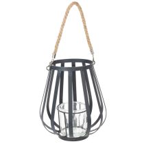 Prodotto Lanterna in metallo con vetro, color antracite, Ø23cm, H27cm
