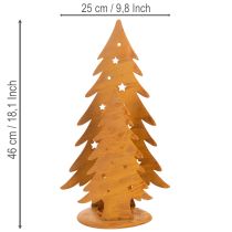 Prodotto Lanterna per albero di Natale, decorazione in metallo con finitura rustica, Natale H46cm L25.5cm