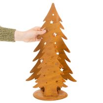 Prodotto Lanterna per albero di Natale, decorazione in metallo con finitura rustica, Natale H46cm L25.5cm
