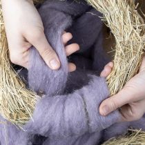 Prodotto Cordoncino di lana, nastro di lana viola chiaro, lana decorativa da 10 m per fiori e artigianato