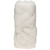 Prodotto Filato di lana roving 10m bianco