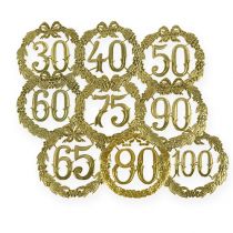 Prodotto Numeri anniversario 24 cm oro