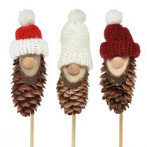 Prodotto Gnomo a cono con cappello Gnomo con tappo a fiore 8 cm 12 pz