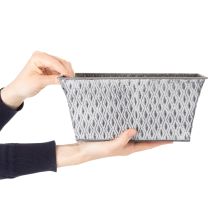 Prodotto Ciotola in zinco con motivo a rombi, 26 cm x 15,5 cm