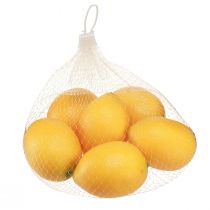 Prodotto Frutti decorativi artificiali di limone, plastica, gialli, per decorazioni per la casa e vetrine, Ø5,5 cm, H8 cm, confezione da 6