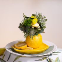 Prodotto Vaso decorativo limone vaso da fiori in ceramica giallo Ø8,5 cm