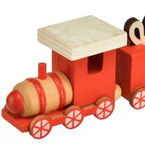 Prodotto Trenino in legno con scatole regalo, rosso e bianco, set da 2, 18x3x4,5 cm - Decorazione natalizia