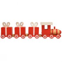 Prodotto Trenino in legno con scatole regalo, rosso e bianco, set da 2, 18x3x4,5 cm - Decorazione natalizia