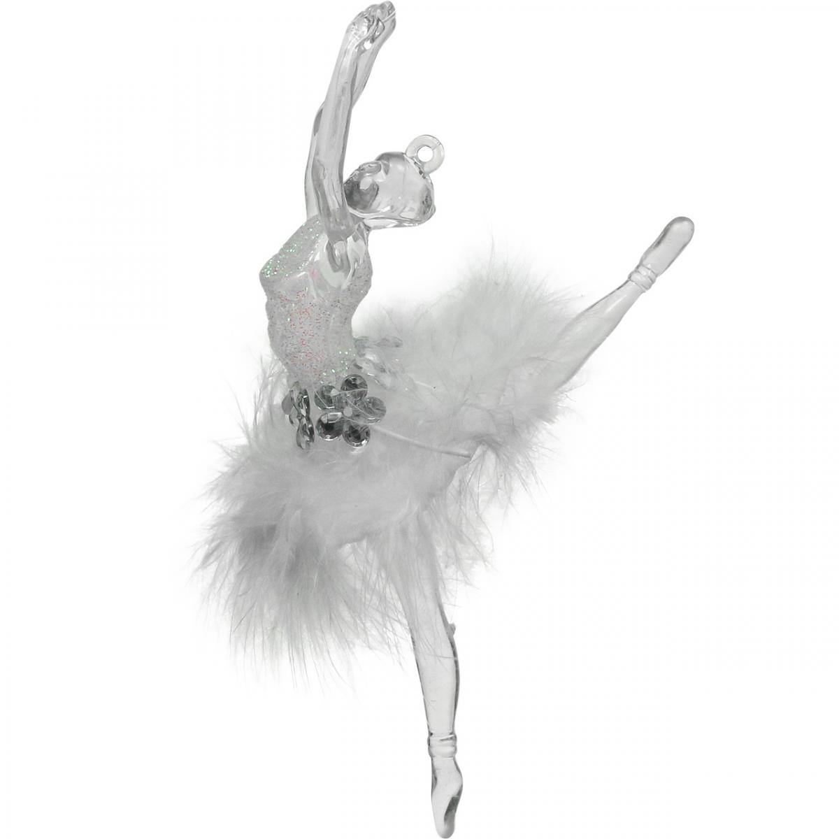 FOLODA Ornamento per albero di Natale a forma di ballerina, decorazione in acrilico, per casa e auto, forniture per feste