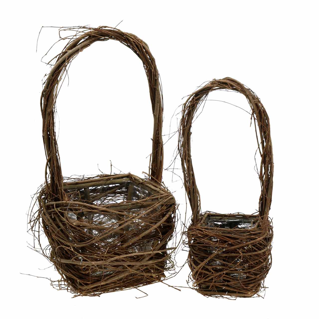 Set Di 3 Cestini In Vimini Per Matrimonio – Piccoli Cestini Con Manico, Perfetti Per Damigelle, Petali O Decorazioni Rustiche, Diametro 13 Cm