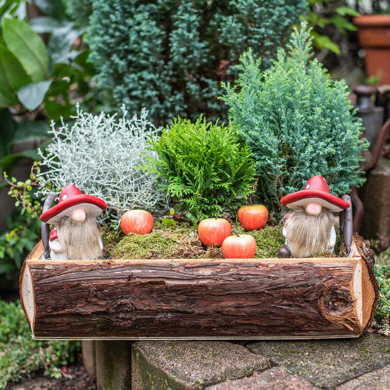 Set Di 8 Funghi Ornamentali In Ceramica Per Giardino Fatato | Altezza 12 Cm, 4 Colori (Rosso, Marrone, Blu, Giallo) | Decorazione Fai Da Te Per Piante E Terrari - 2