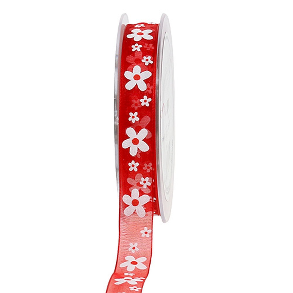 rosso/bianco Nastro decorativo l: 4 mm 20m 