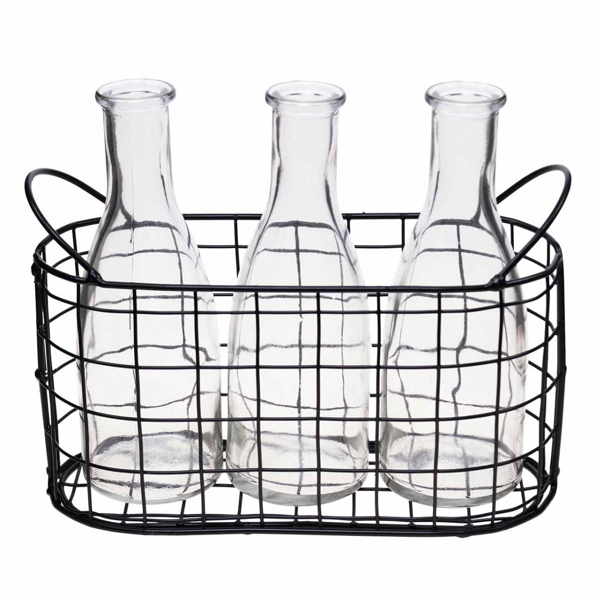 CESTO SUPPORTO FILO Vino Portabottiglie Da Banco Portabottiglie Portaoggetti Rurale EUR 68,37 - Foto 4