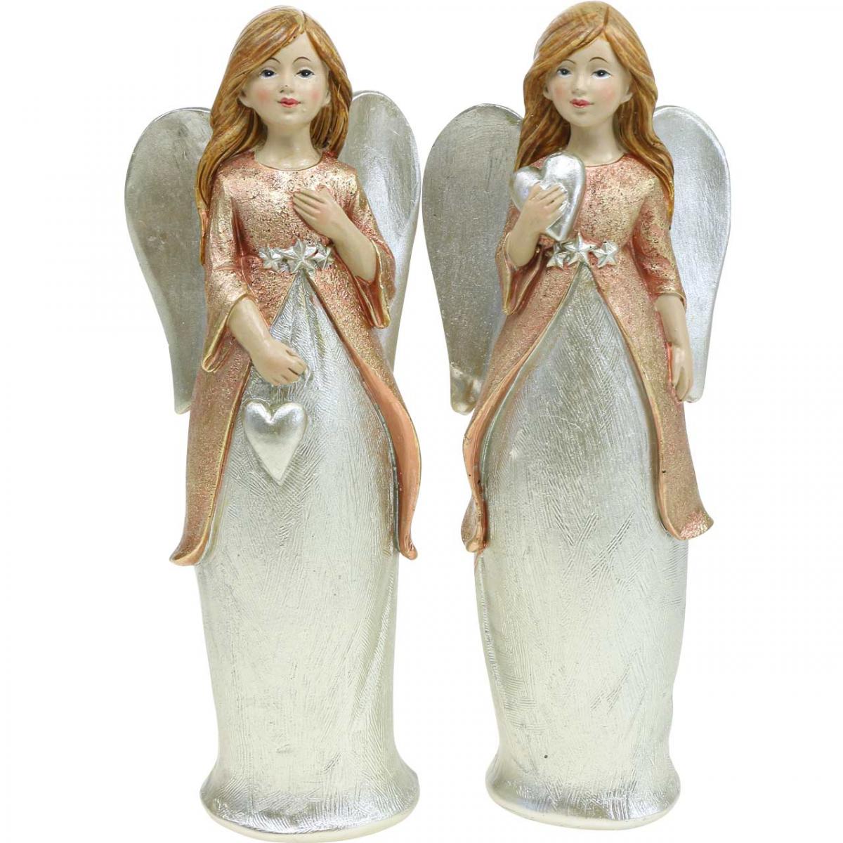 mtb more energy Angelo decorativo Crystal Heart Altezza 8 cm Statuetta decorativa a forma di angelo Angelo custode figura angelo custode 