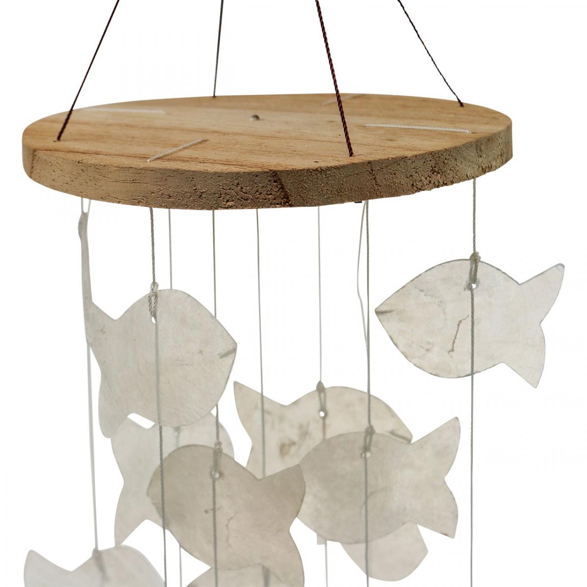 Campanello a vento a forma di conchiglia, decorazione per la casa sulla spiaggia, arte nautica - Italia